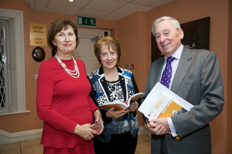 Dr Attracta Halpin, NUI Registrar; Phyllis Mitchell, Founder and Publisher of Ireland's Yearbook of Education and Dr Maurice Manning, NUI Chancellor