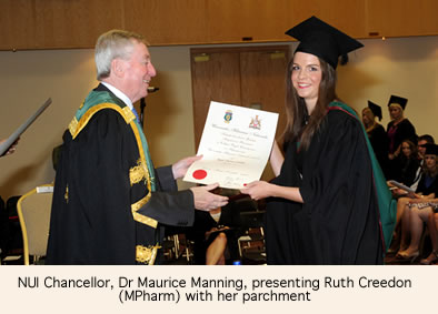 Chancellor Presenting Ruth Creedon with her  