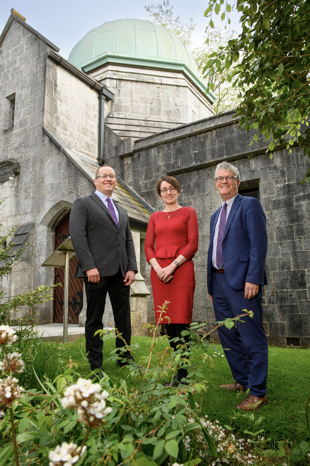 (left to right): Dr Patrick O’Leary (NUI Registrar), Dr Máirín MacCarron (UCC) and Professor John O’Halloran (UCC President).