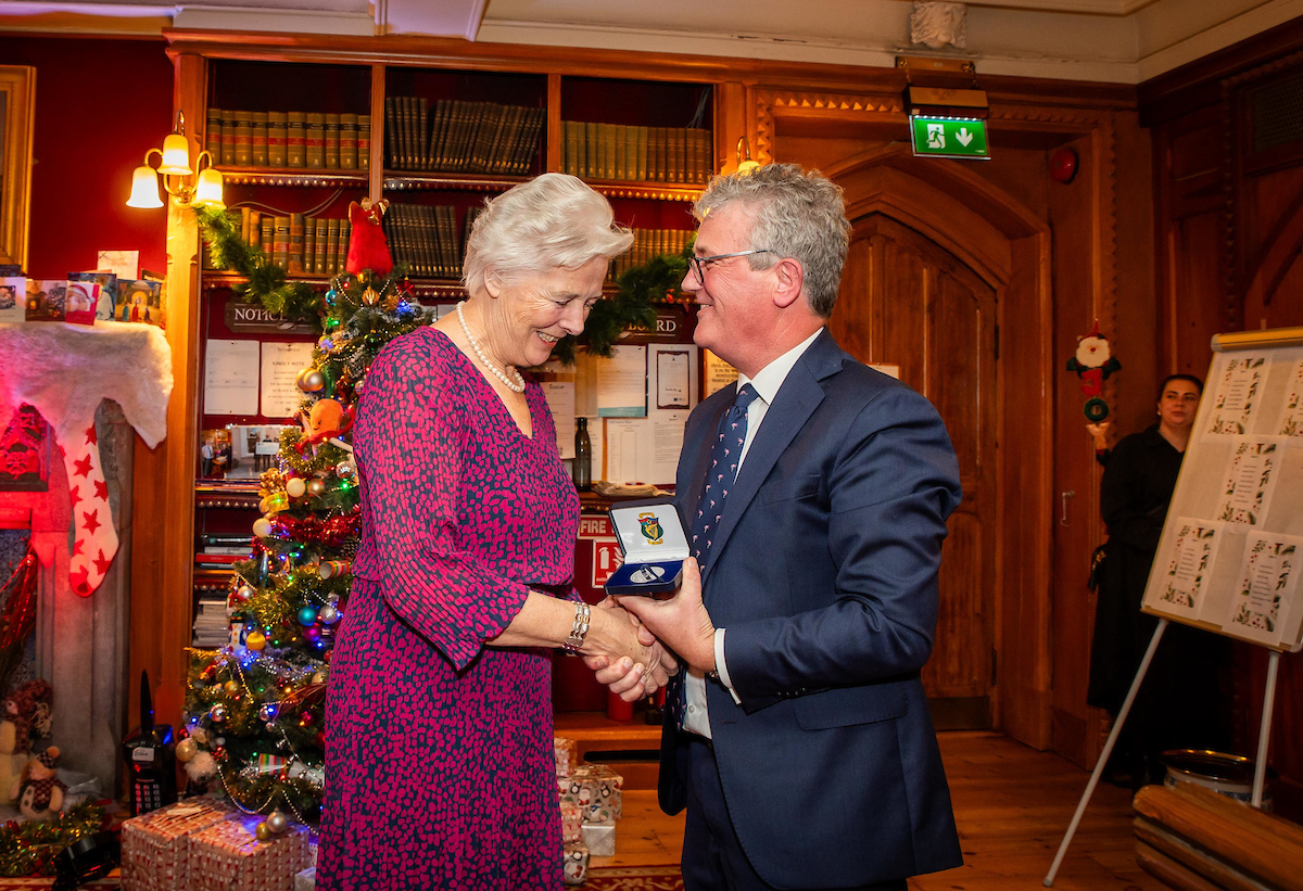 Dr Catherine Day receives the inaugural NUI Whitaker Medal