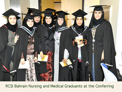 Graduates at RCSI Bahrain Conferring Ceremony