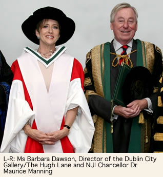 Ms Barbars Dawson Director of the Dublin City Gallery/The Hugh Lane and NUI Chancellor Dr Maurice Manning