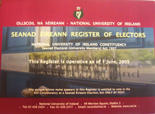 Cover of Seanad Éireann Register